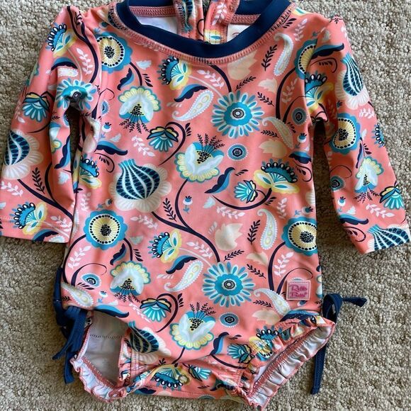 RuffleButts Paisley Paradise Swimsuit 3-6m - Picture 1 of 4